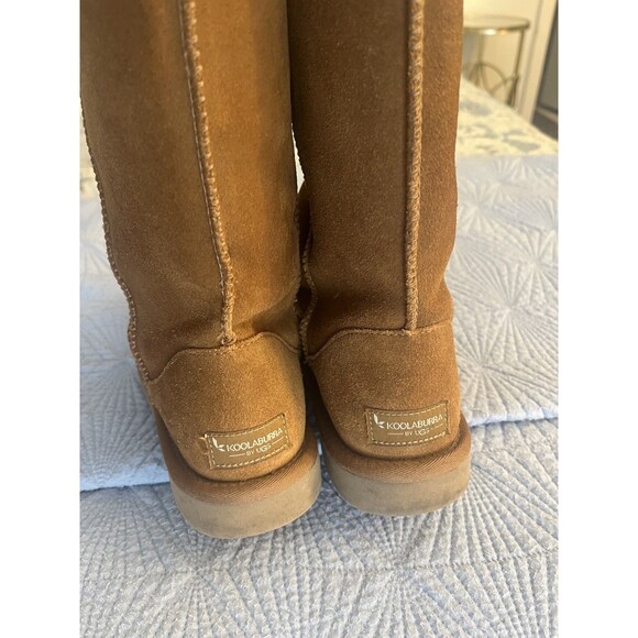 UGG Women 8 Koola Tall Boot Suede Shearling Lined Tan Brown Pull On Warm Soft - Picture 5 of 6